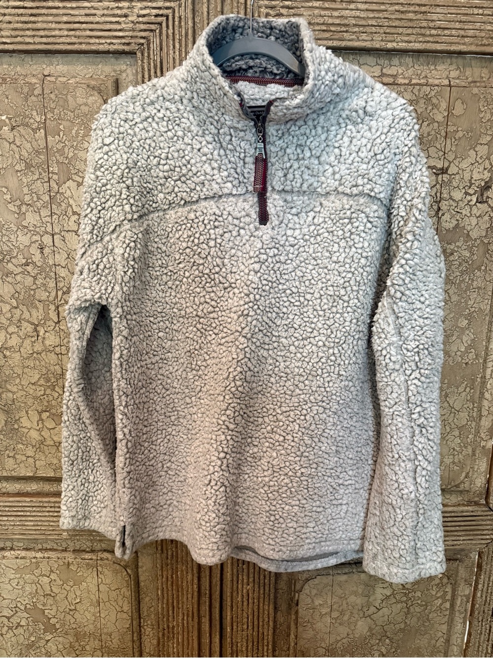 True Grit Cream Sherpa Half-Zip Turtleneck Pullover